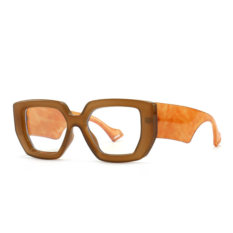 Wholesale Anti-blue Light Ink Color Plain Mirror PC Sunglasses